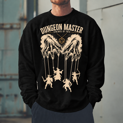 Male model wearing Pulling Every String - DnD Sweatshirt