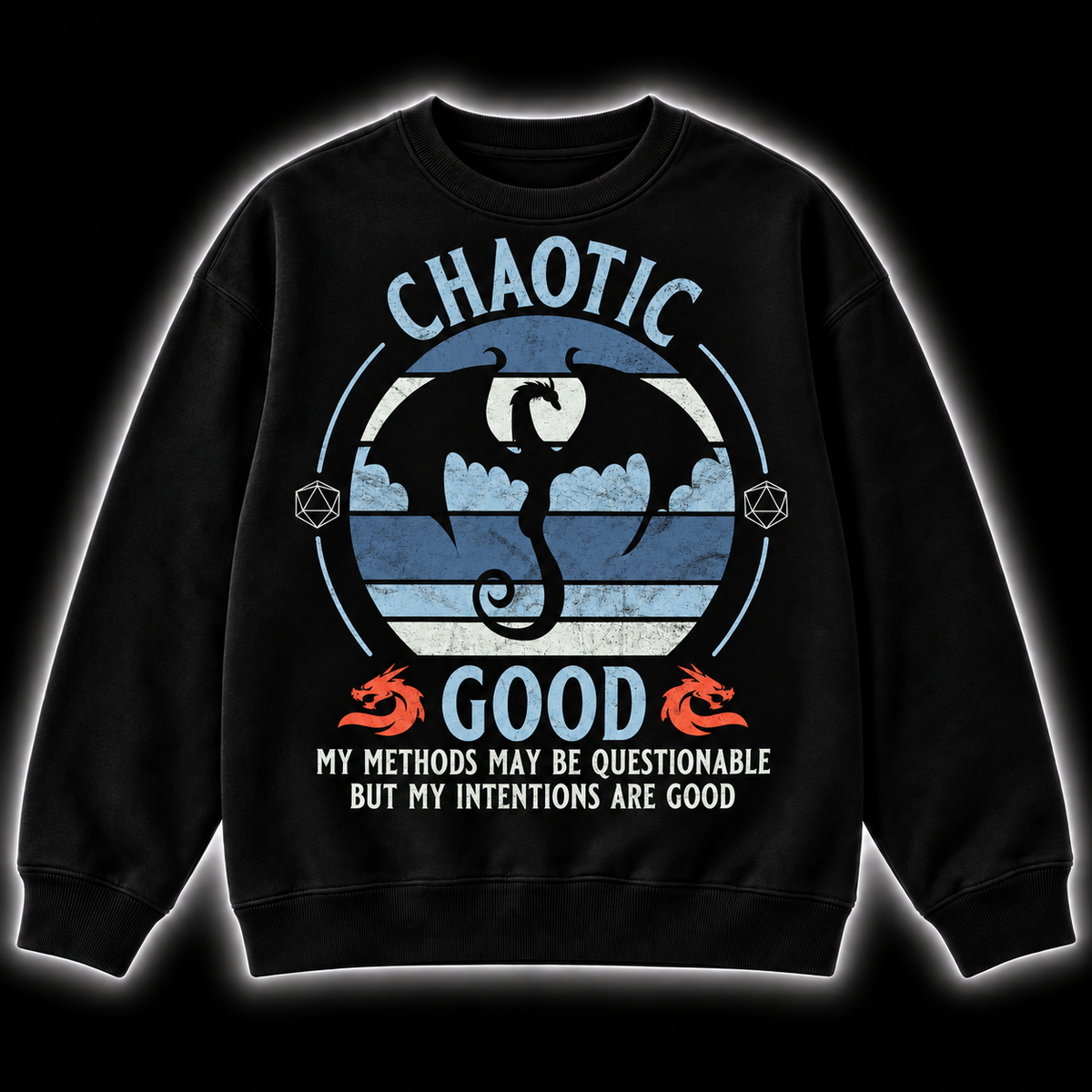Questionable Good Intentions - DnD Sweatshirt front product view