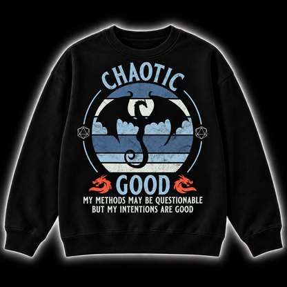 Questionable Good Intentions - DnD Sweatshirt front product view