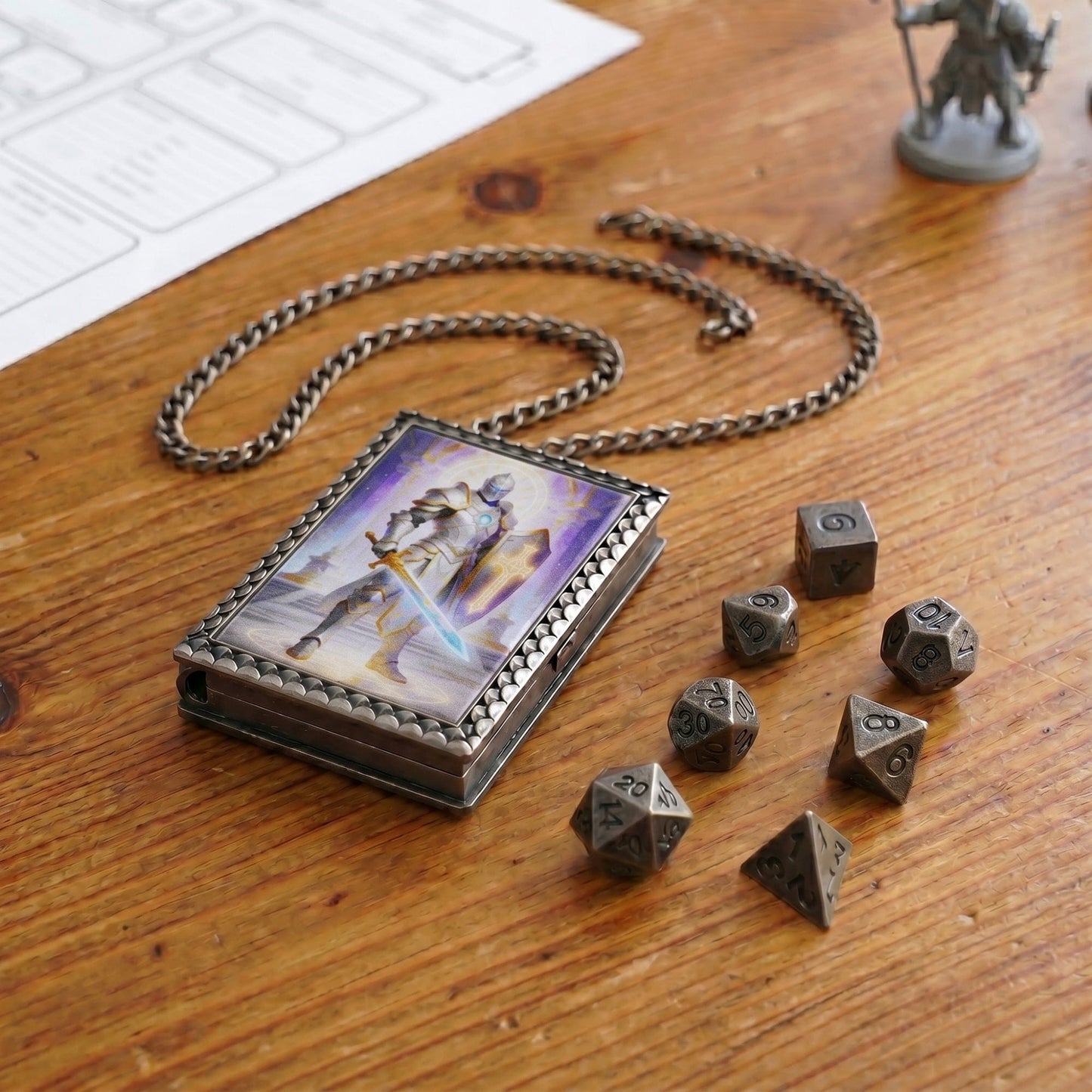Geloho dice set necklace Radiant Paladin Dice Necklace