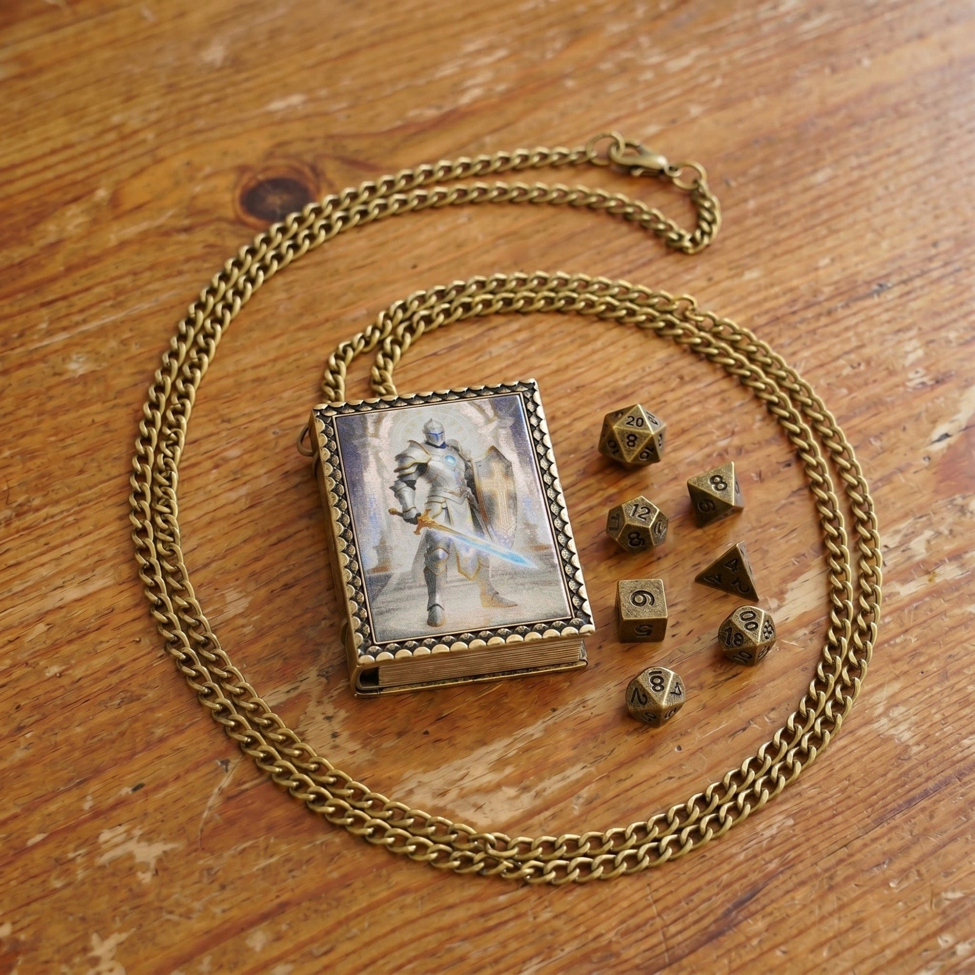 Geloho dice set necklace Radiant Paladin Dice Necklace