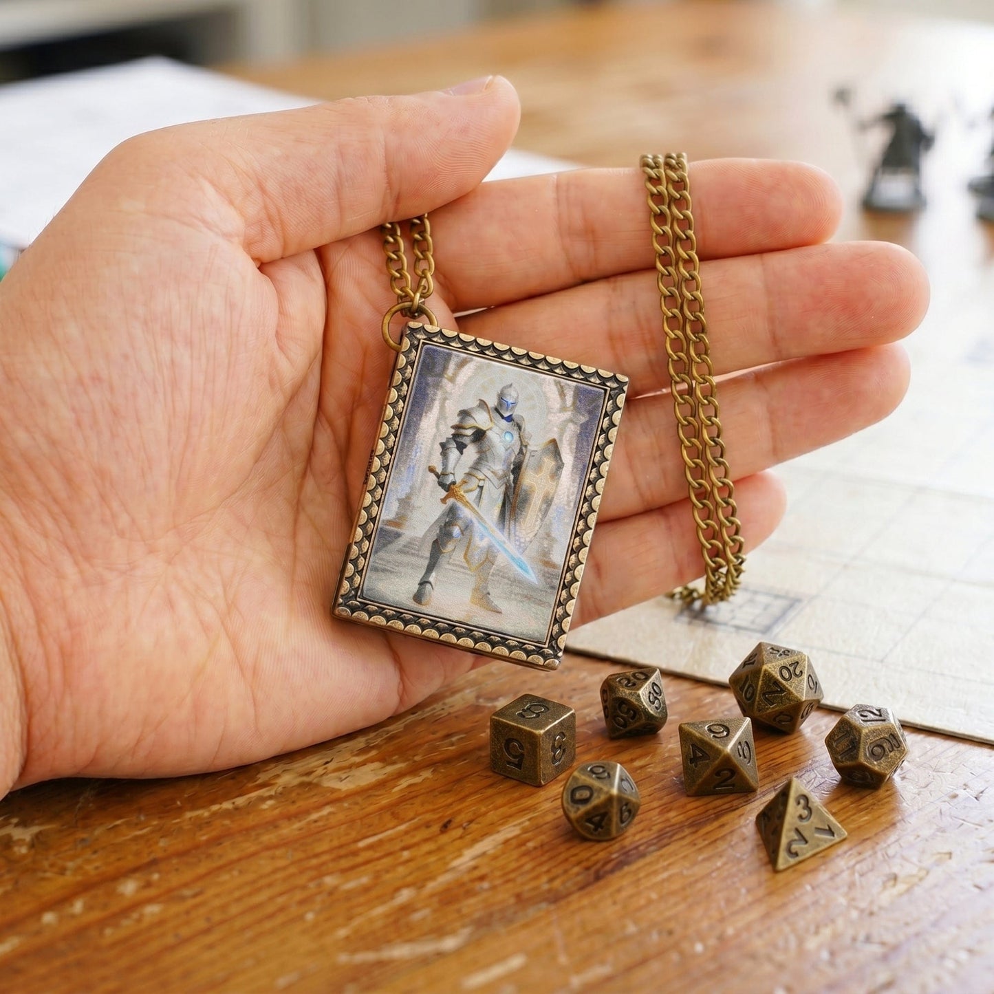 Geloho dice set necklace Radiant Paladin Dice Necklace