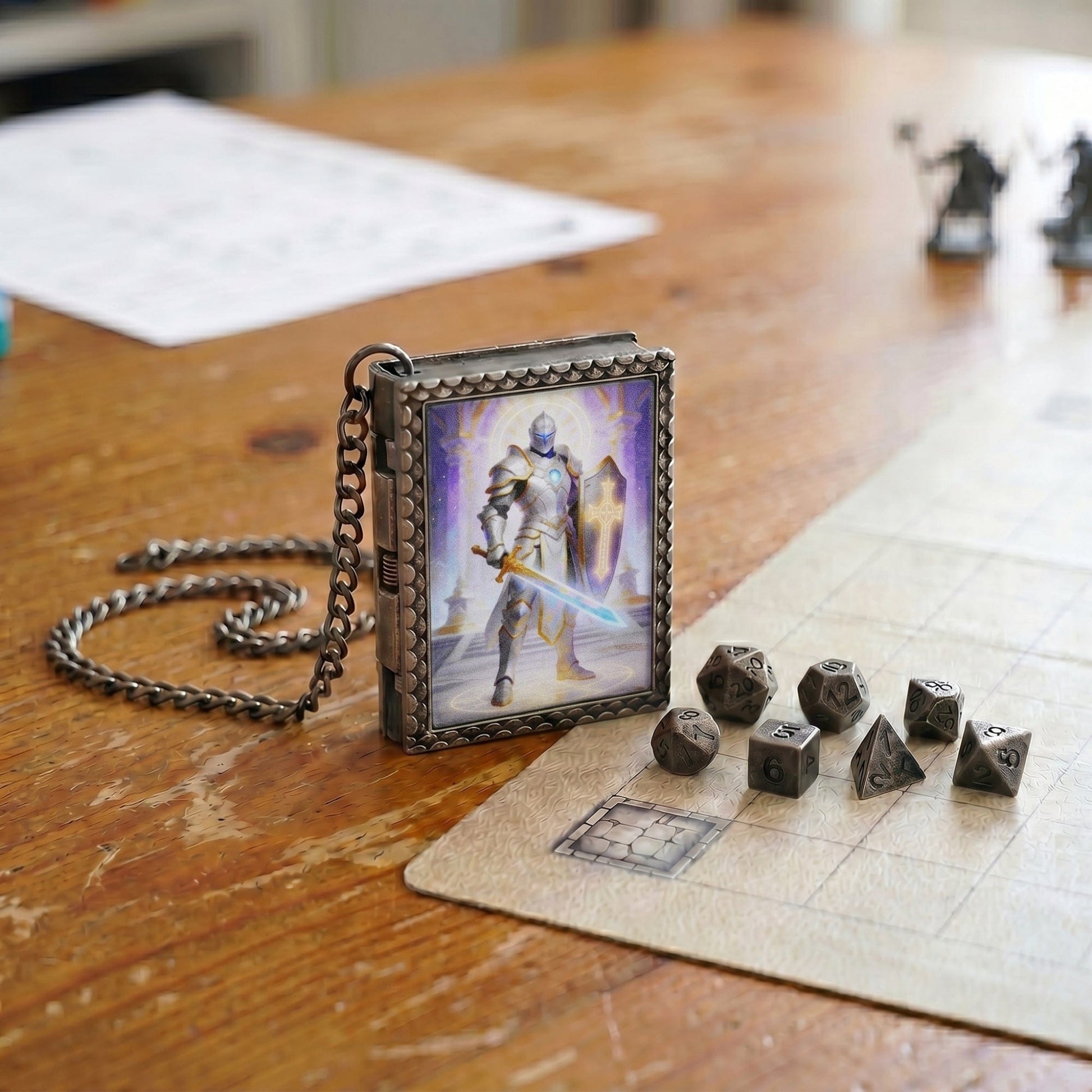 Geloho dice set necklace Radiant Paladin Dice Necklace