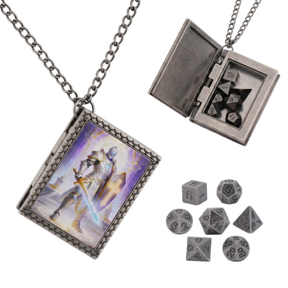 Geloho dice set necklace Silver Radiant Paladin Dice Necklace