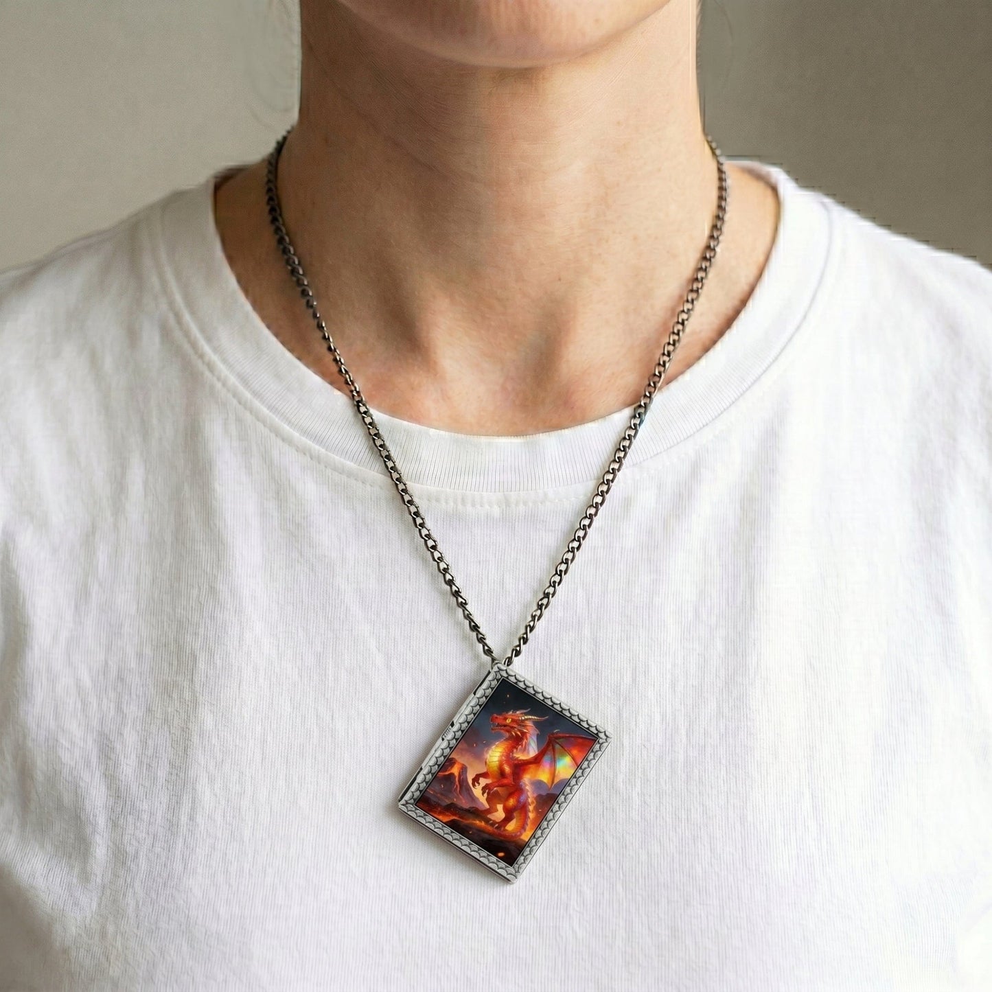 Geloho dice set necklace Red Dragon Dice Necklace