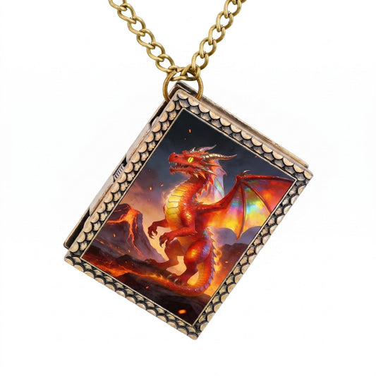 Geloho dice set necklace Red Dragon Dice Necklace