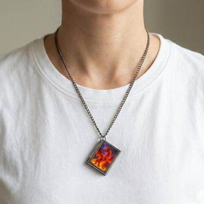 Geloho dice set necklace Red Dragon Dice Necklace