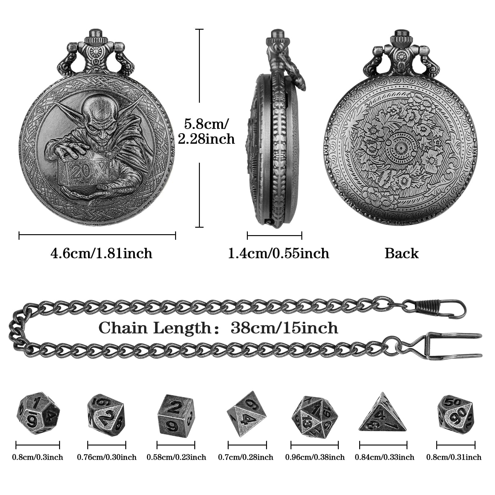 Geloho ROGUE DICE KEEPER POCKET WATCH CASE