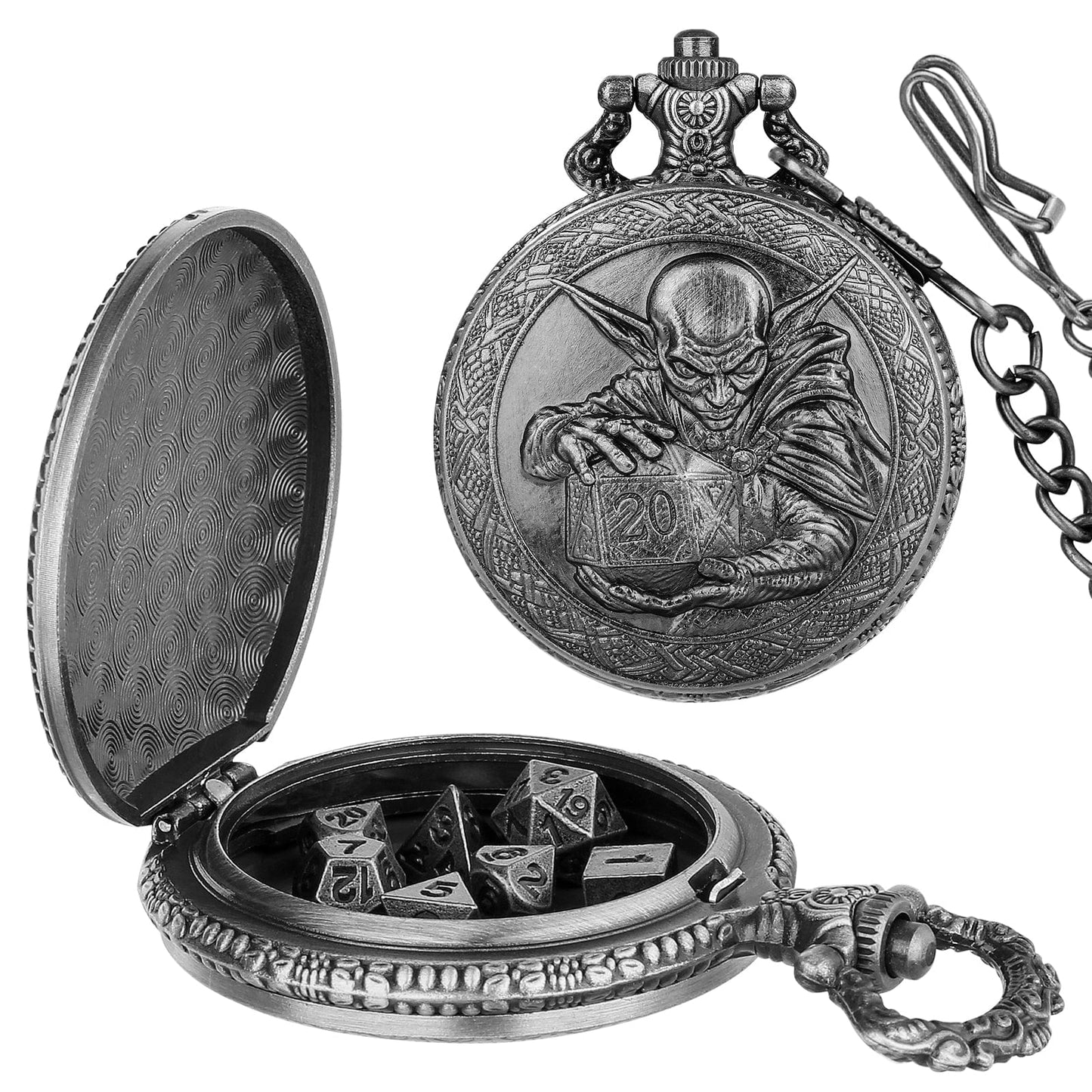 Geloho Gray ROGUE DICE KEEPER POCKET WATCH CASE