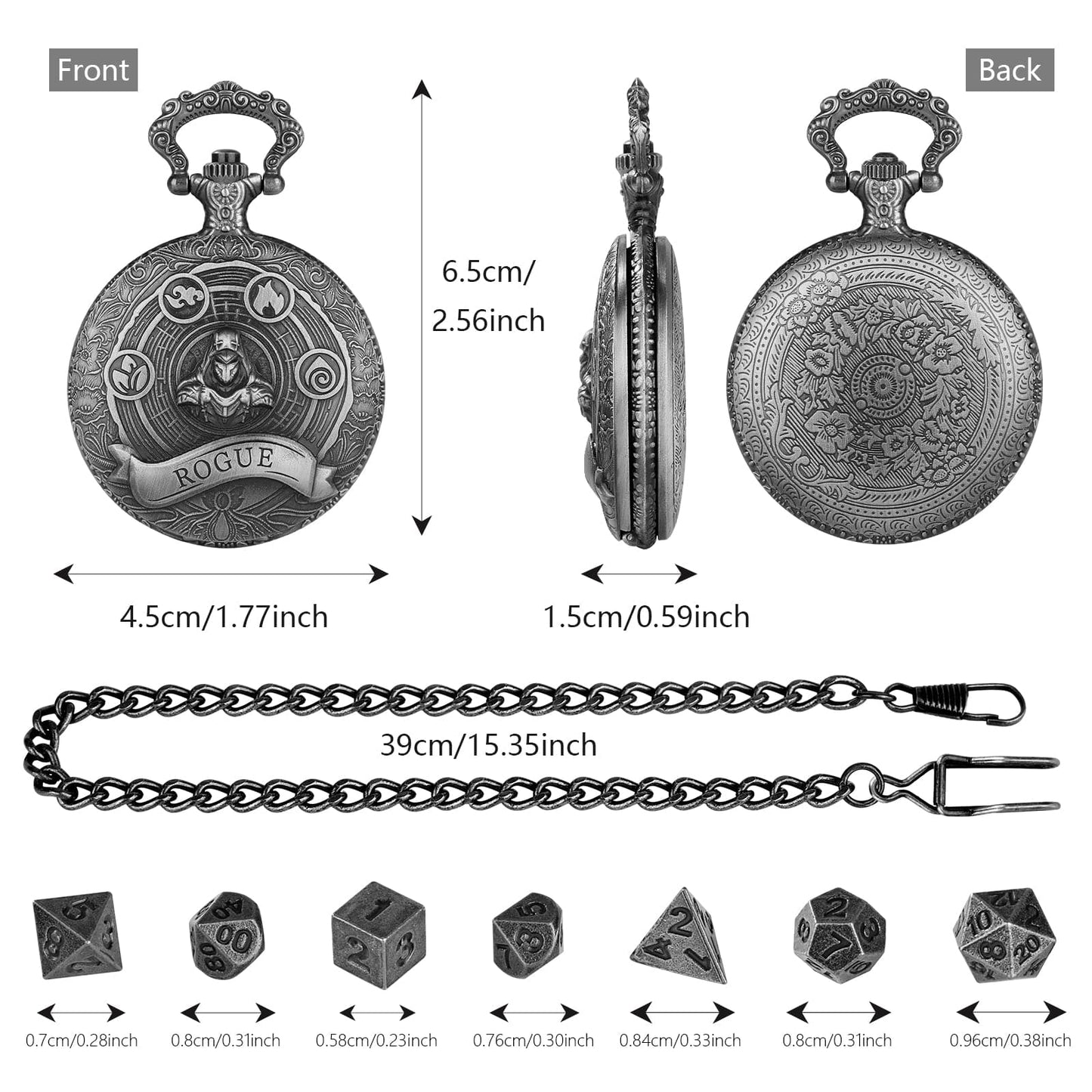 Geloho D20, Dragon Rogue Pocket Watch Dice Set