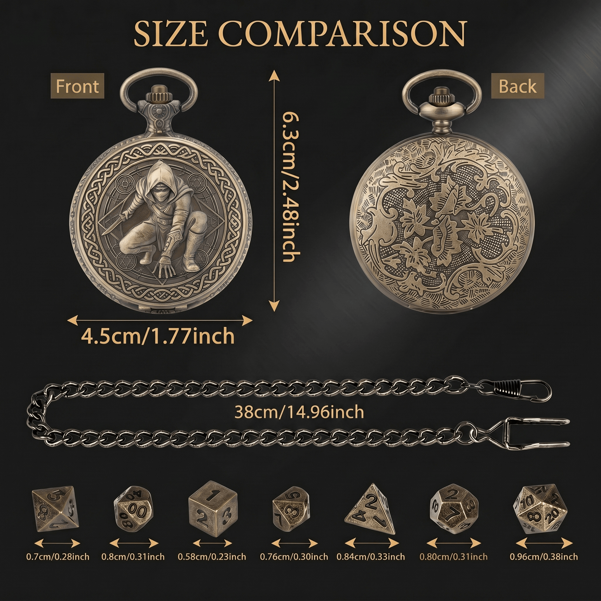 Geloho Rogue Pocket Watch Dice Set