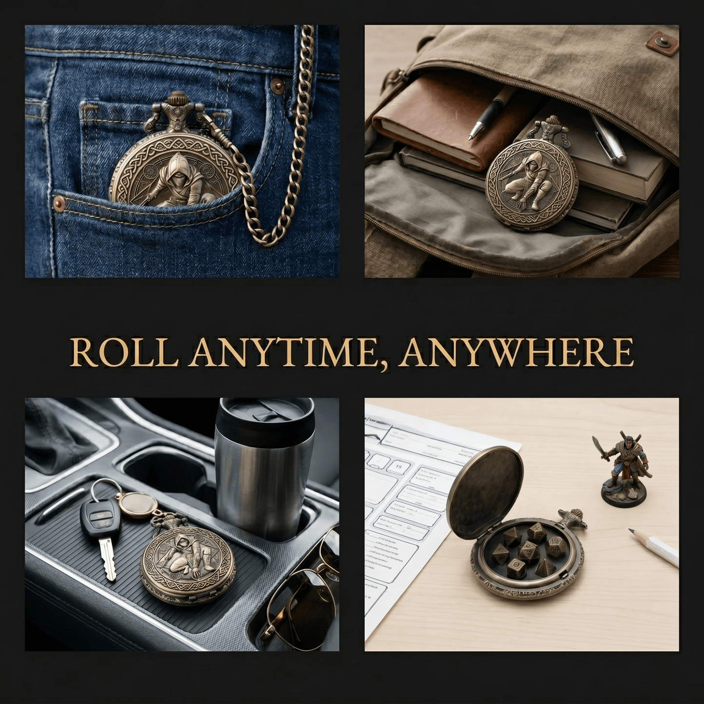 Geloho Rogue Pocket Watch Dice Set