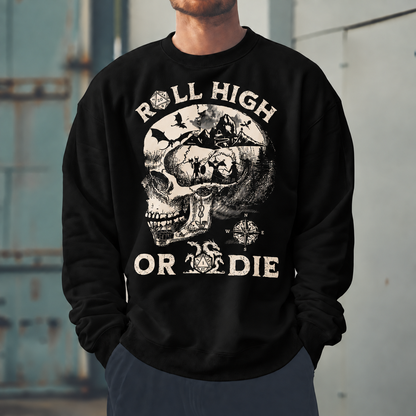 Male model wearing Roll High Forever - DnD Sweatshirt