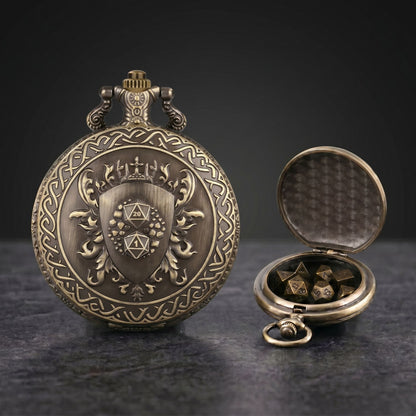 Geloho Royal Crest Pocket Watch Dice Set