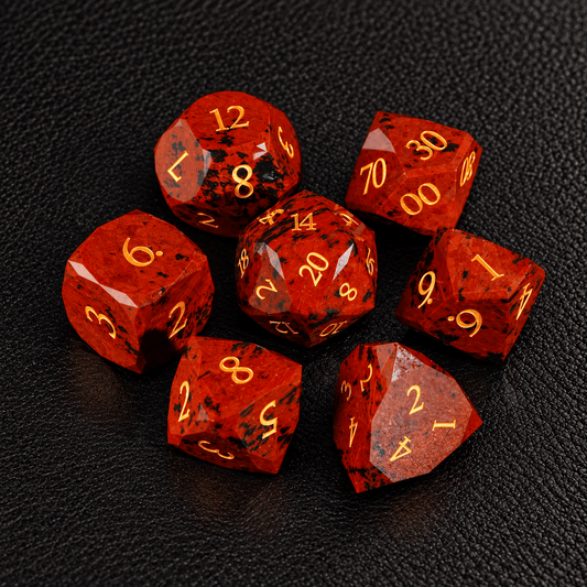 GELOHO Gemstone Dice Set Russet Earth Oath-Gemstone Dice Set