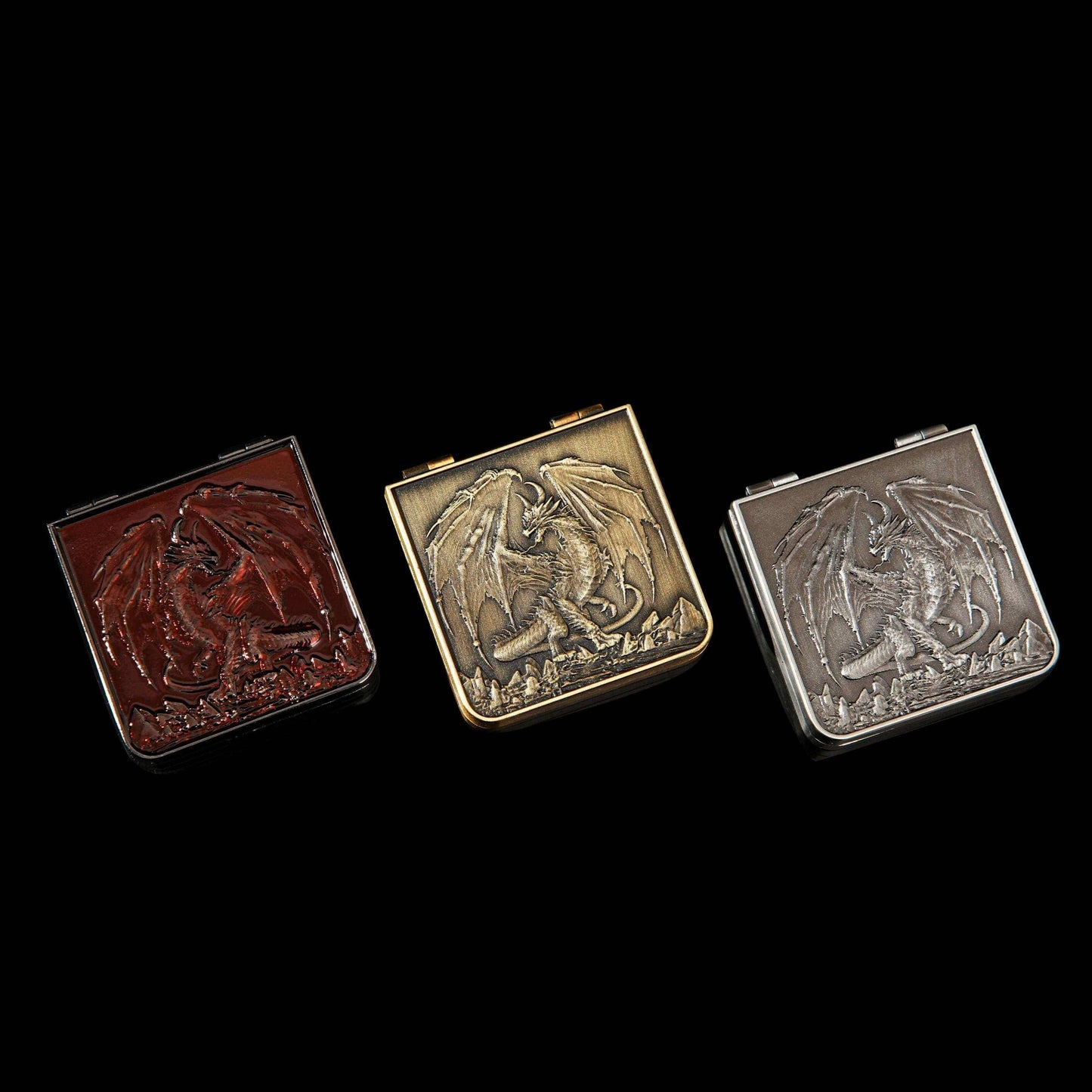 Geloho Seven-in-one foldable dragon-shaped rotating metal dice set