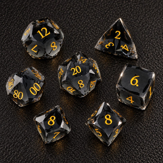 GELOHO Gemstone Dice Set Shadow Crown-Gemstone Dice Set
