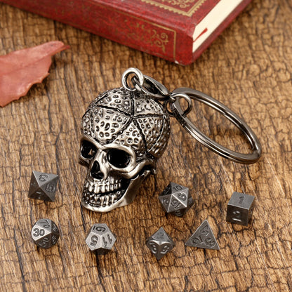 Geloho Skull Mini Dice Set Necklace & Keychain Set
