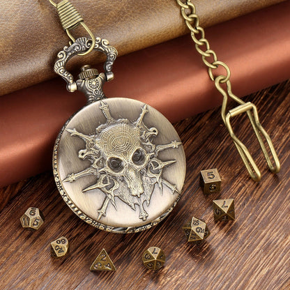 Geloho Skull Pocket Watch Dice Set