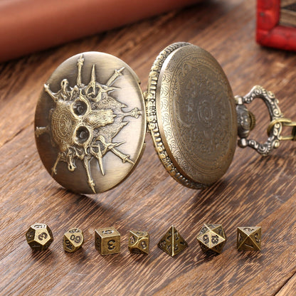 Geloho Skull Pocket Watch Dice Set
