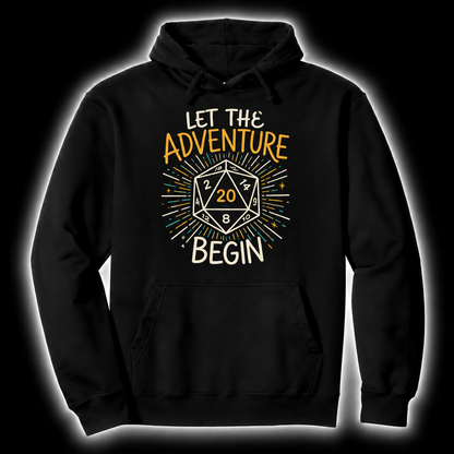 Start With Twenty black D&D hoodie