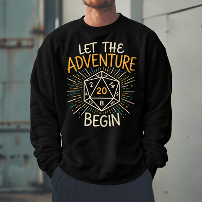Male model wearing Start With Twenty - DnD Sweatshirt