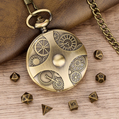 Geloho Steampunk Pocket Watch Dice Set
