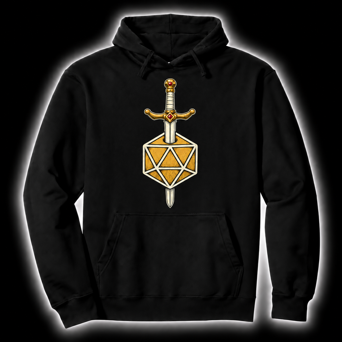 Steel Meets Chance black D&D hoodie