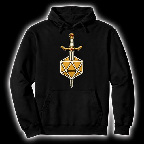 Steel Meets Chance black D&D hoodie