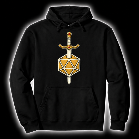 Steel Meets Chance black D&D hoodie