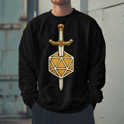 Male model wearing Steel Meets Chance - DnD Sweatshirt