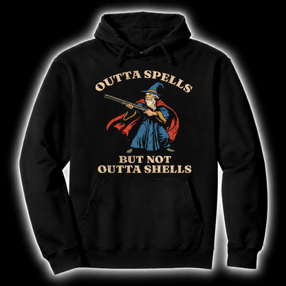 Still Has Shells black D&D hoodie