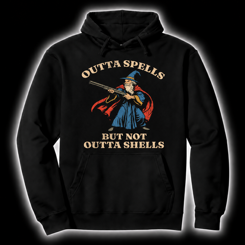 Still Has Shells black D&D hoodie