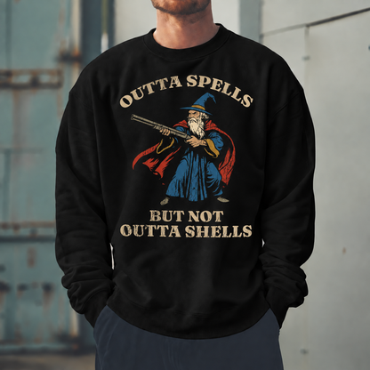 Male model wearing Still Has Shells - DnD Sweatshirt