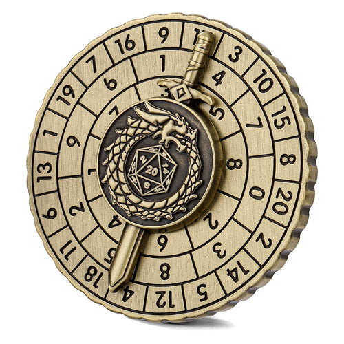 Geloho metal Bronze Sword & Dragon Dice Spinner