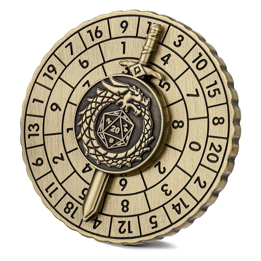 Geloho metal Bronze Sword & Dragon Dice Spinner