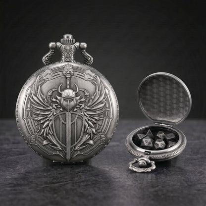Geloho Sword with Shield Pocket Watch Dice Set