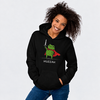 Tiny Knight Energy D&D hoodie on female model