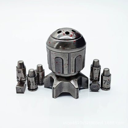 Geloho Silver Torpedo Spinner Dice Set