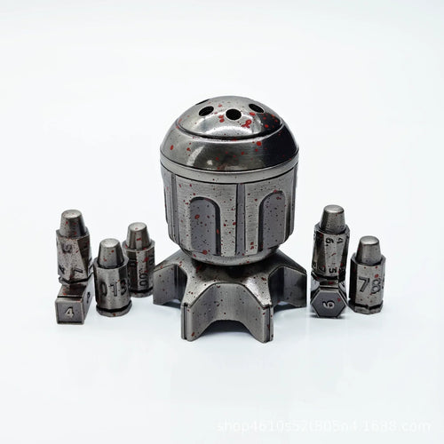 Geloho Silver Torpedo Spinner Dice Set