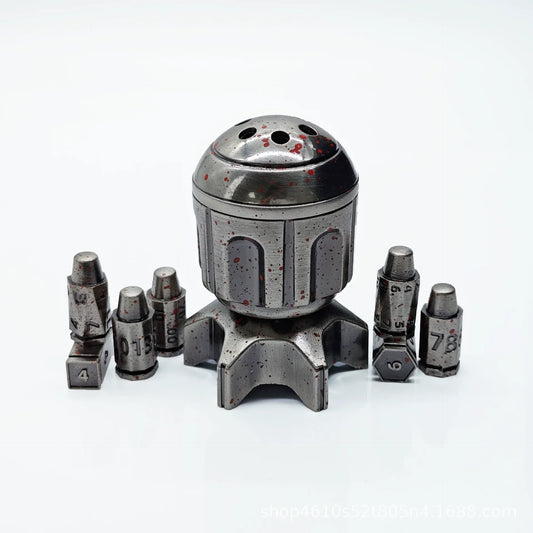 Geloho Silver Torpedo Spinner Dice Set
