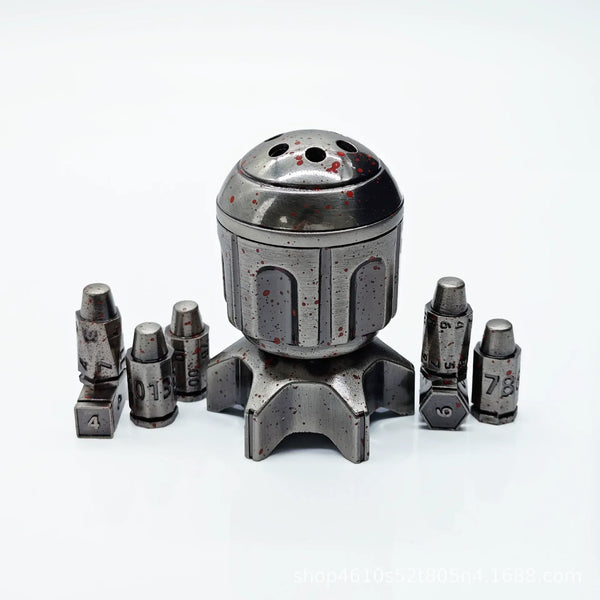 Geloho Silver Torpedo Spinner Dice Set