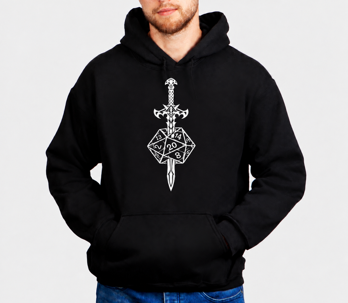 Trust The Blade D&D hoodie on male model