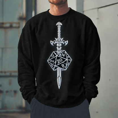 Male model wearing Trust The Blade - DnD Sweatshirt
