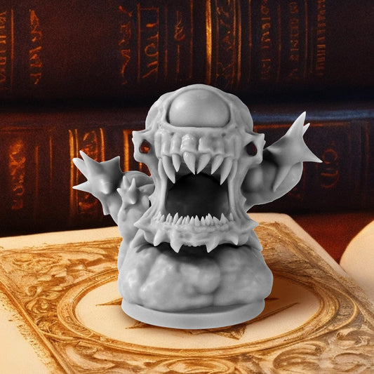 Geloho Unpainted Beholder Miniature – 3D Printed Resin DnD Boss Monster Model