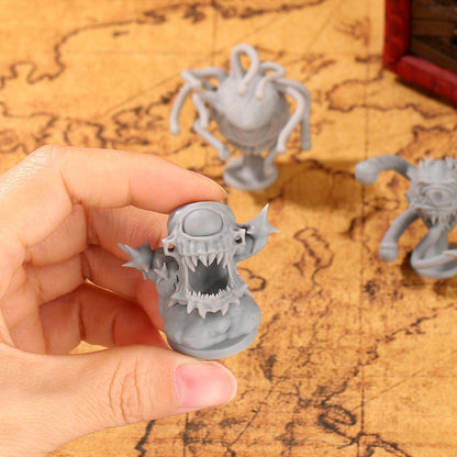 Geloho Unpainted Beholder Miniature – 3D Printed Resin DnD Boss Monster Model