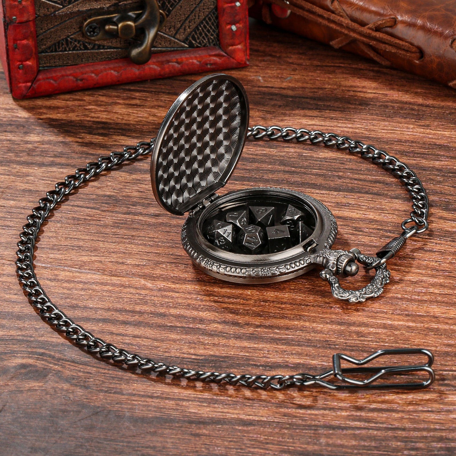 Geloho Viking Warrior Pocket Watch Dice Set