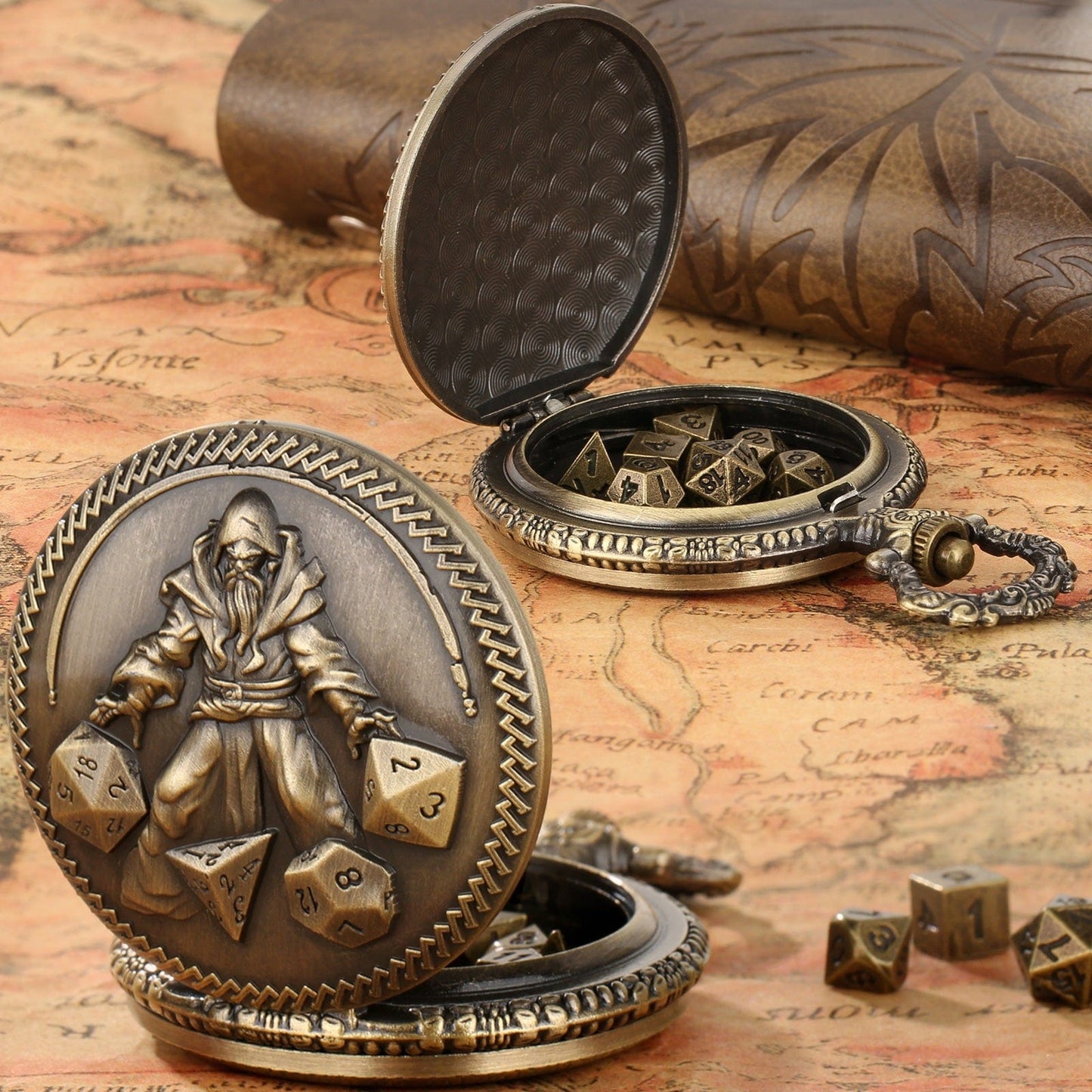 Geloho D20, Dragon Vintage Wizard Dice Pocket Watch