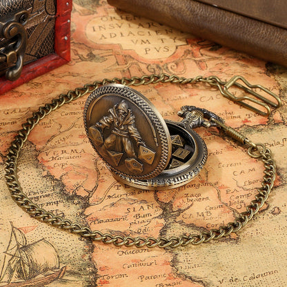 Geloho D20, Dragon Vintage Wizard Pocket Watch Dice Set