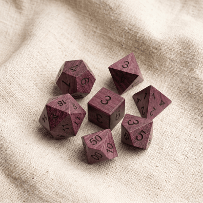 Geloho Dice Violet - Wood Dice Set